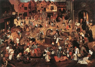  Pie Obras - Batalla de Carnaval y Cuaresma género campesino Pieter Brueghel el Joven